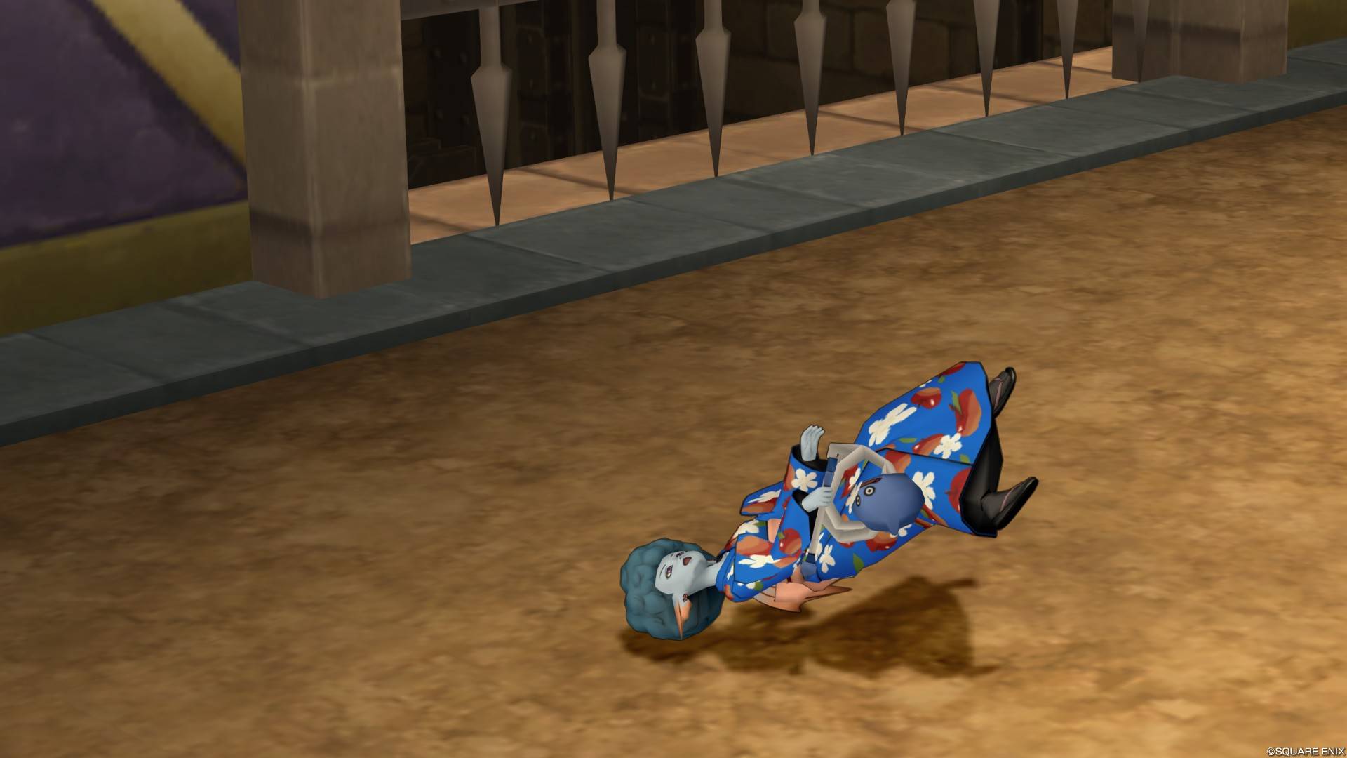 ふっとばされた