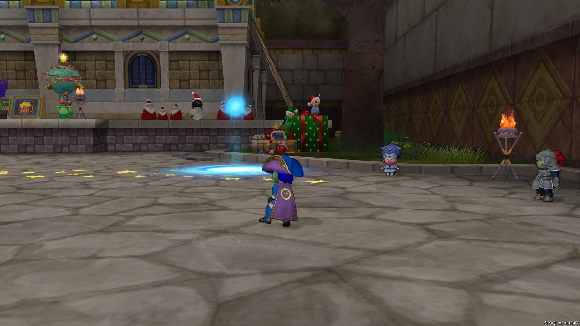 クリスマスの装いのガタラ