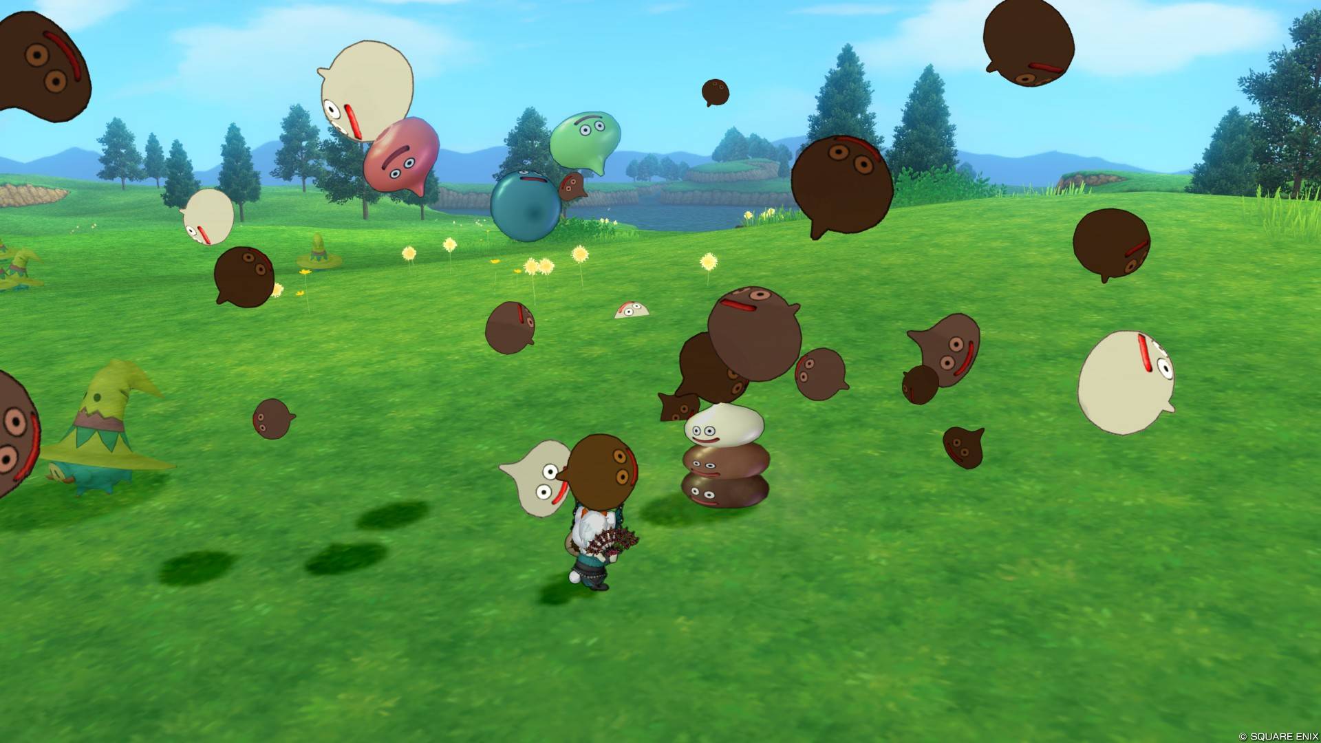 スライムタワーのスライムシャワー＆チョコタワーのチョコシャワー