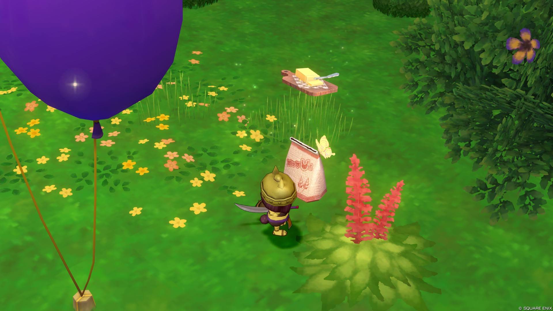 宙に浮くバター