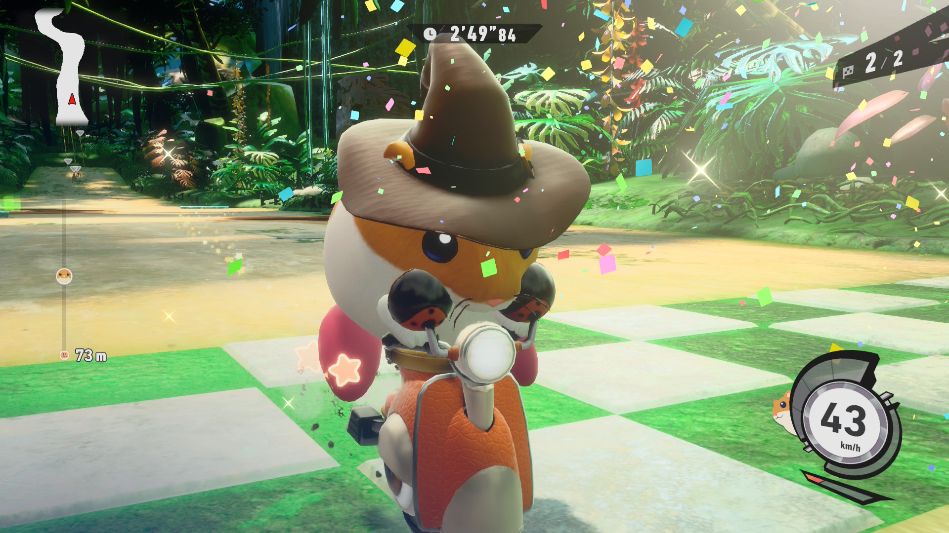 ケイビオン2周を2'49"84でゴール